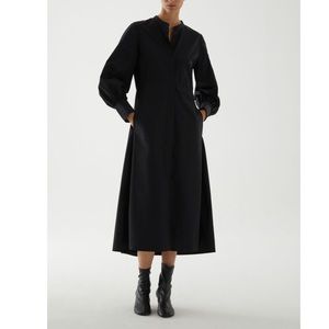 COS collarless shirt dress